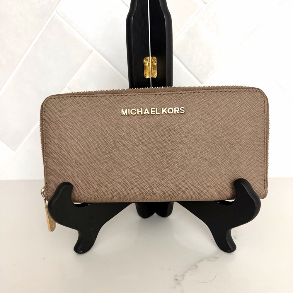 Michael Kors Brown Textured Wallet